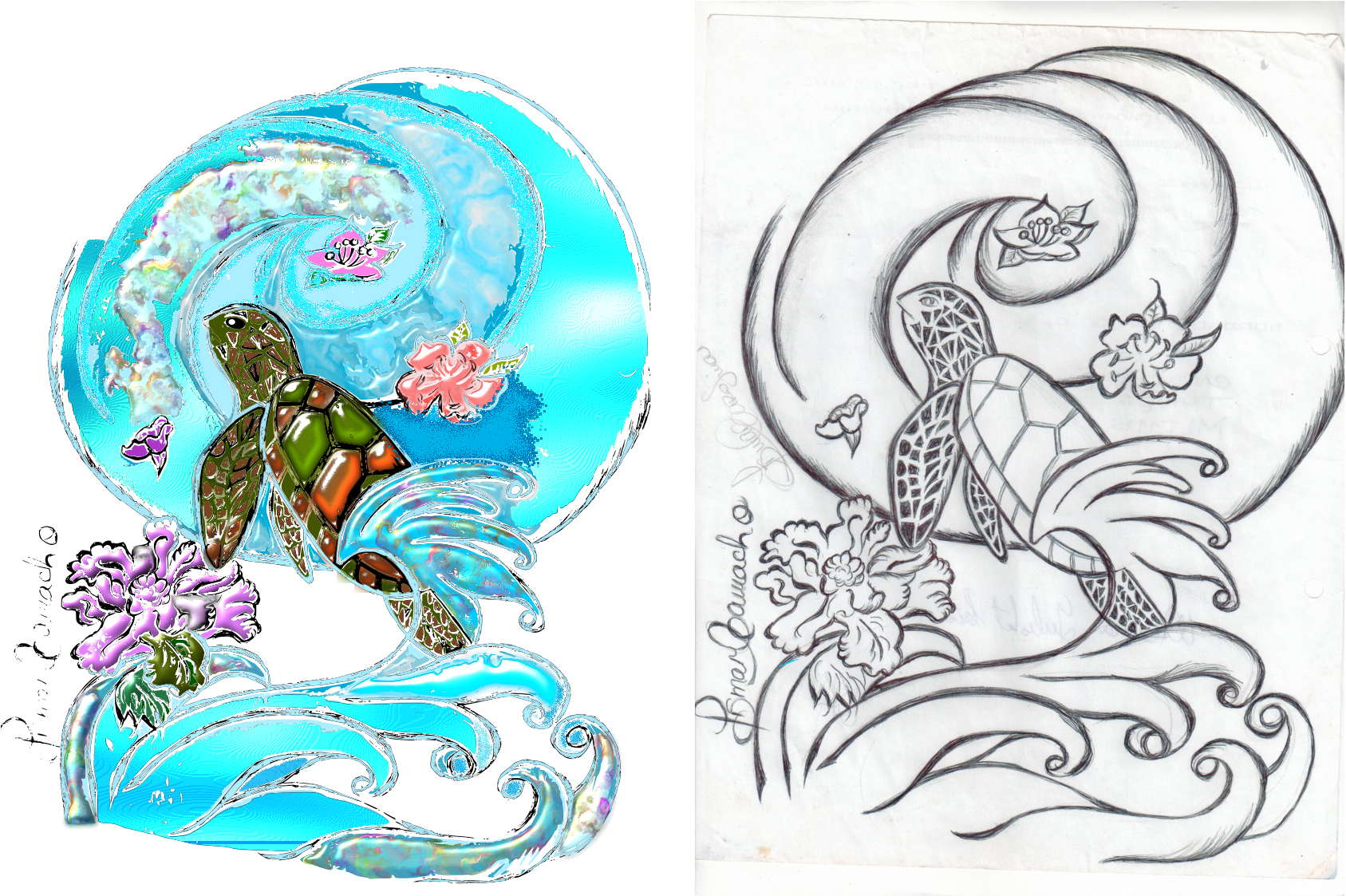 Sea Creature - Illustration (1686x1141), Png Download