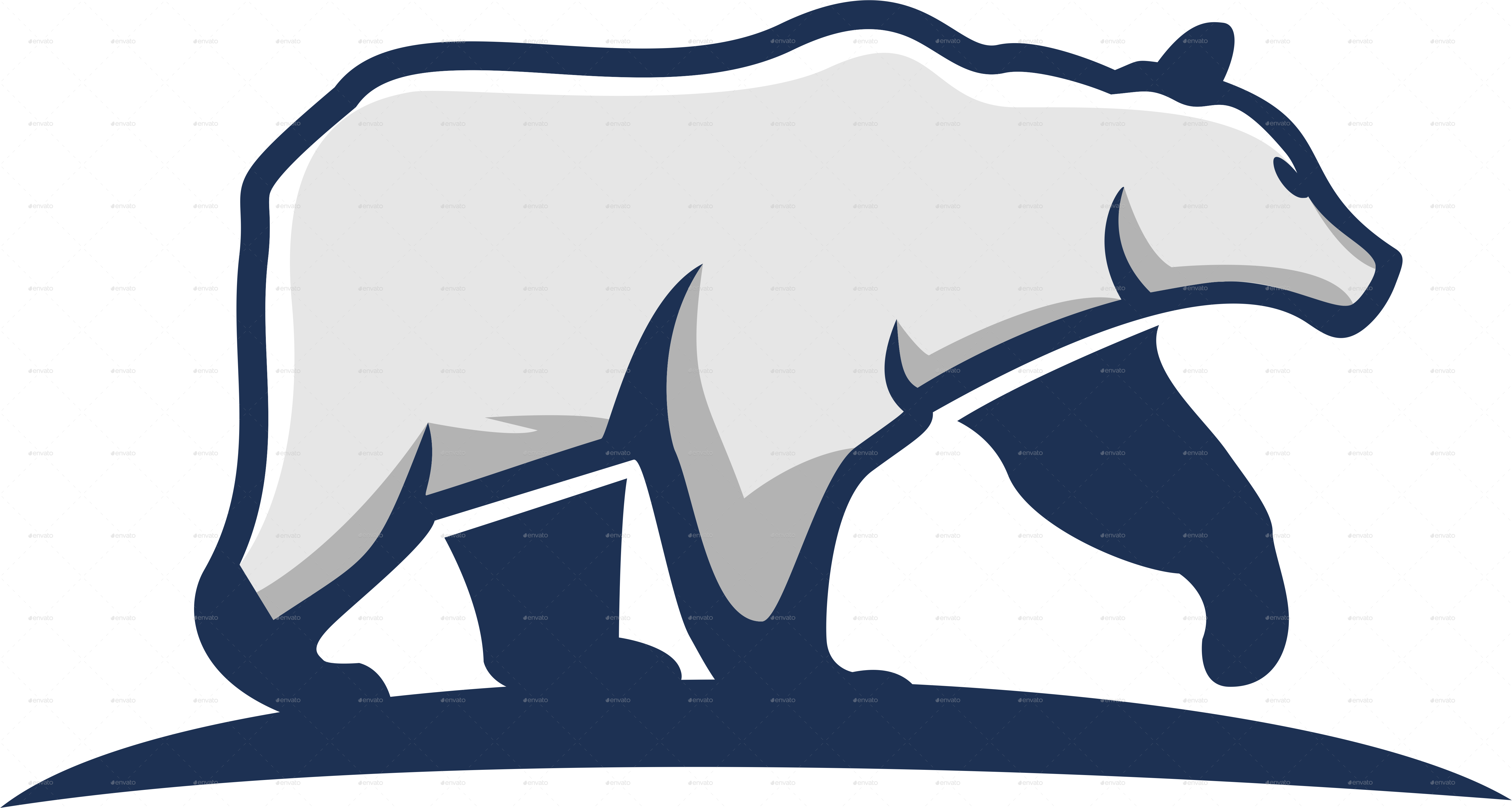 Polar Bear Logo - Illustration (5500x2942), Png Download