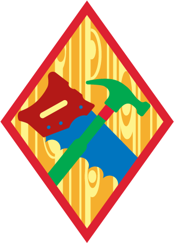 Through Earning This Badge, Add To Your Talents With - Girl Scout Woodworking Badge (600x600), Png Download