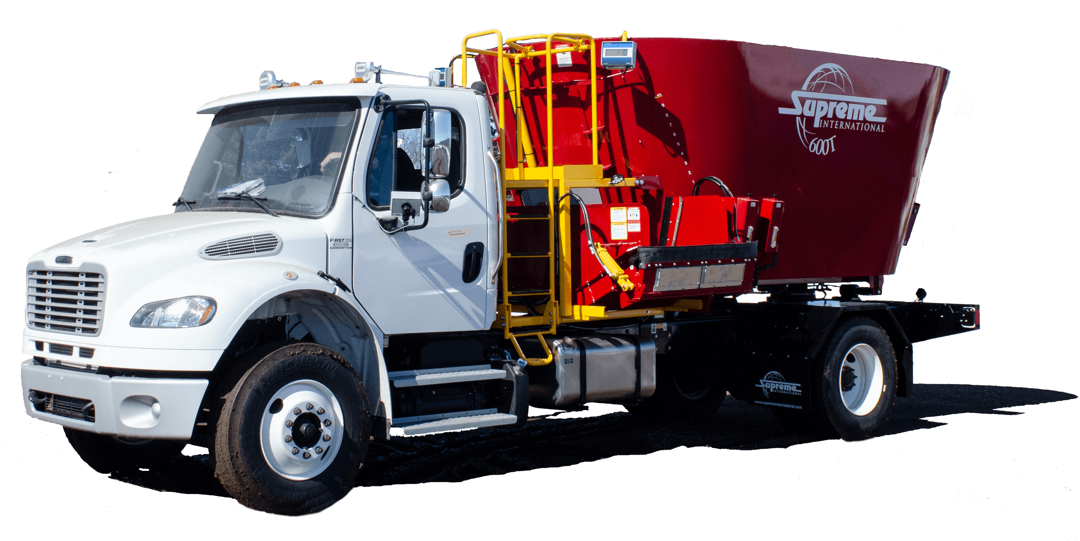 600t Mechanical Truck Mount Image - Trailer Truck (3453x1812), Png Download