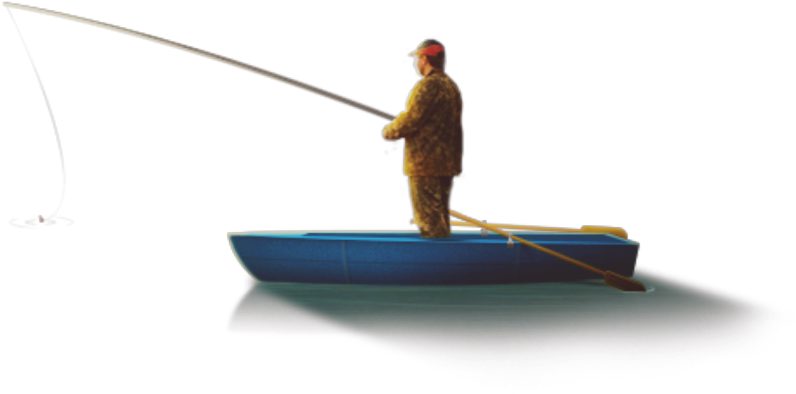 Mq Man Boat Fishing Blue Water Nature - Fisherman (1024x1024), Png Download