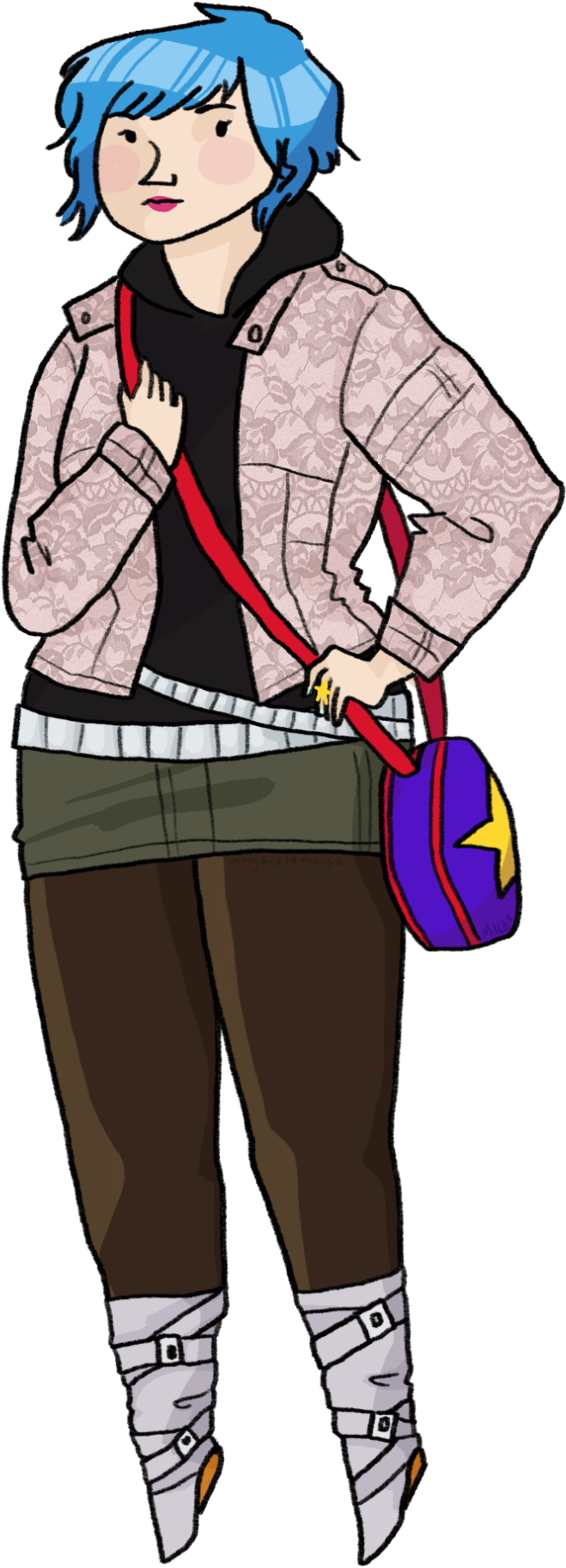 My Art Scott Pilgrim Ramona Flowers Pretty Happy With - Cartoon (1188x1920), Png Download