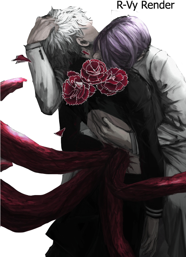 Tsukiyama And Kaneki Art (625x884), Png Download