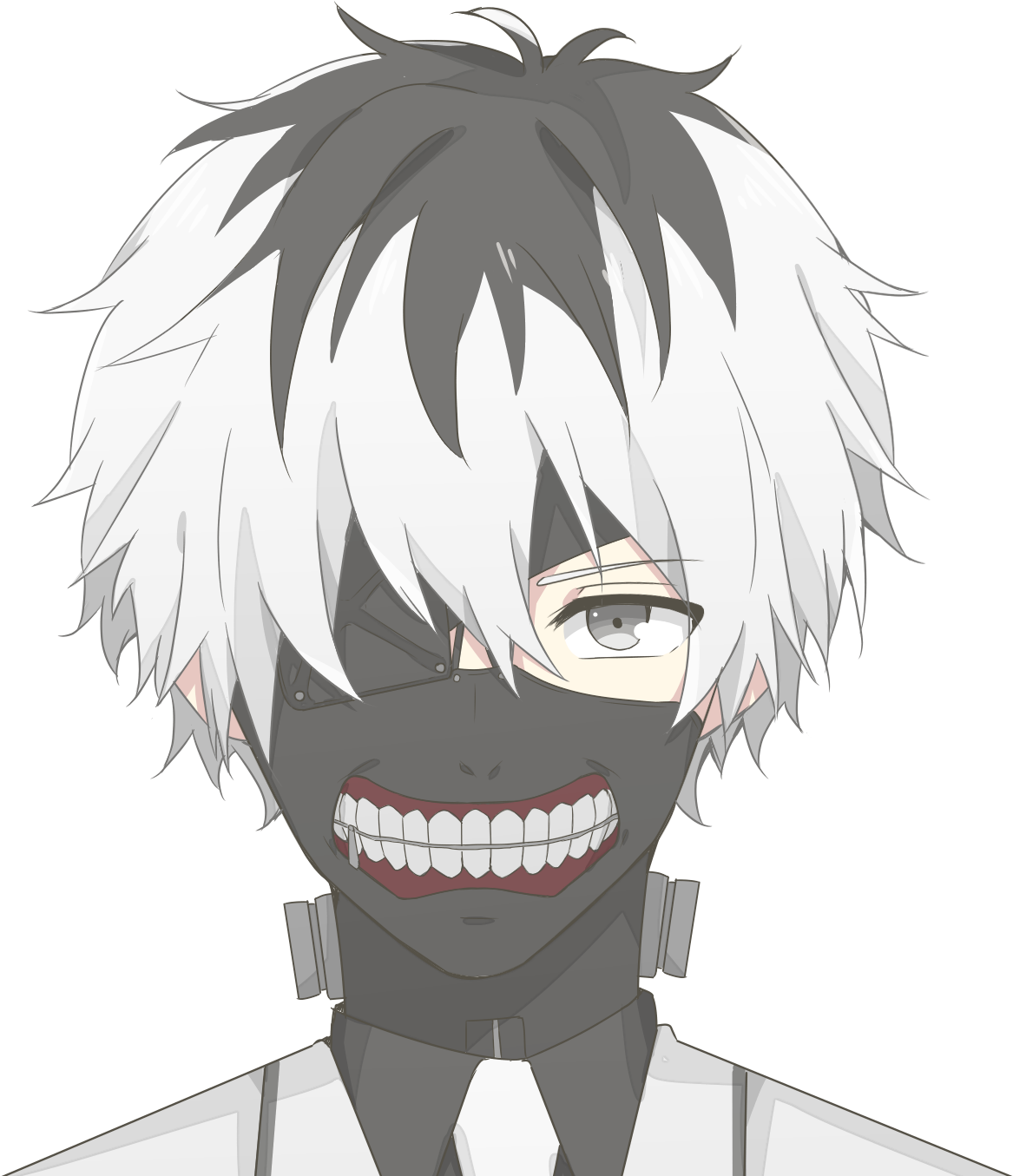 Image Of Kaneki/haise Masked - Cartoon (2000x2000), Png Download