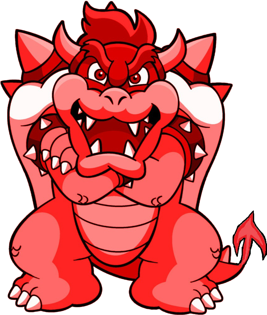 Devil Koopa Artwork - Bowser Cartoon Png (879x1024), Png Download