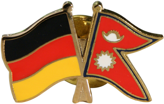 Nepal Friendship Flag Pin, Badge - Coin Purse (1500x997), Png Download