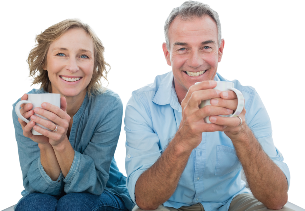 Hearing Protection - People Drinking Coffee At Home (1024x710), Png Download