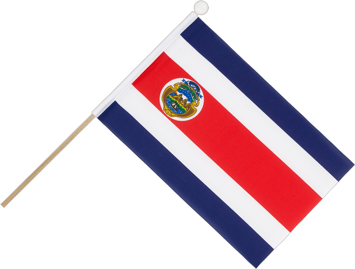 Hand Waving Flag 6x9" - Drapeau Costa Rica Png (1500x1260), Png Download