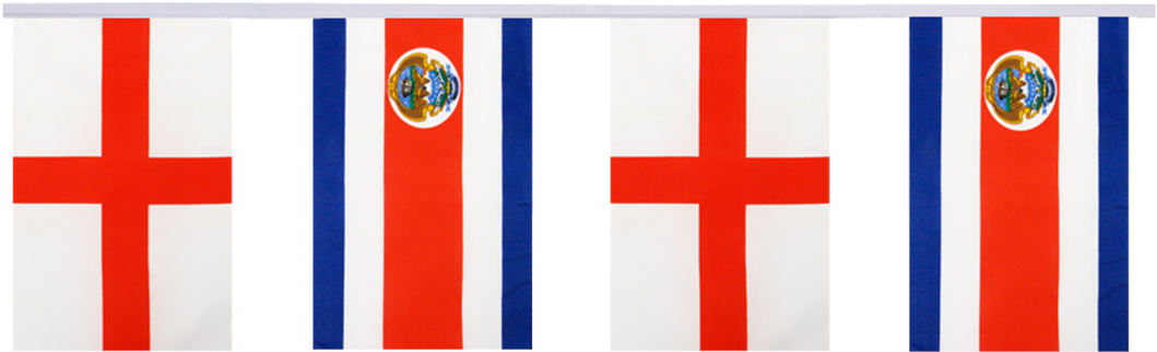 Costa Rica Friendship Bunting Flags - Flag (1500x997), Png Download