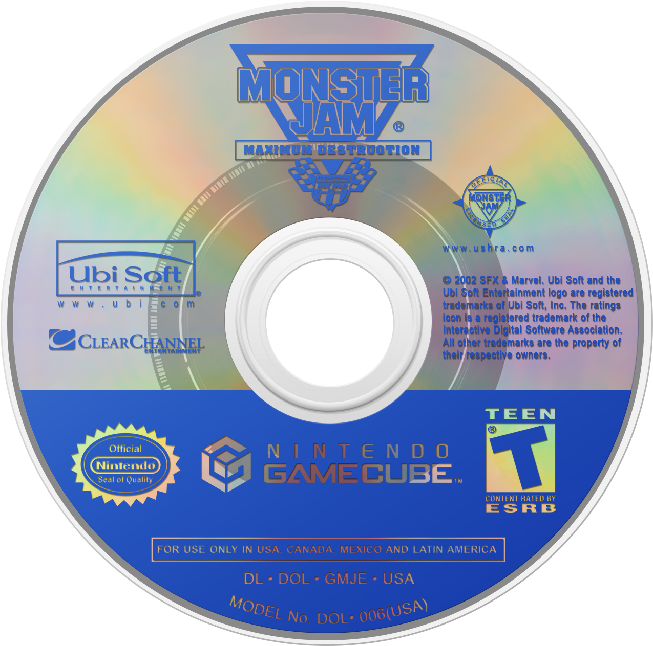 Monster Jam - Teen Titans Gamecube Cd (1280x1280), Png Download