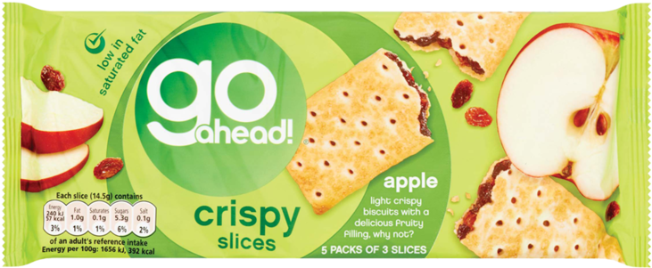 Go Ahead Crispy Fruit Slices Apple 218g - Biscuit (800x800), Png Download
