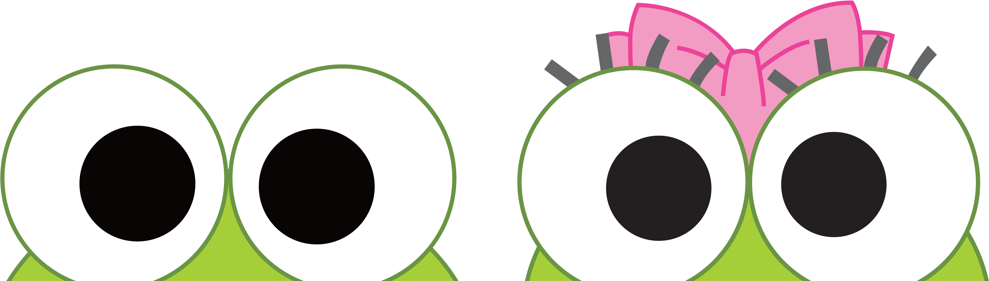 Big Eyes Copy - Sweet Frog (3238x902), Png Download