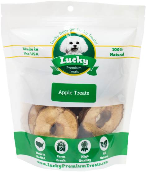 Lucky Premium Treats Apple Rings Dog Treats, Bag - Jerky Bits (600x600), Png Download