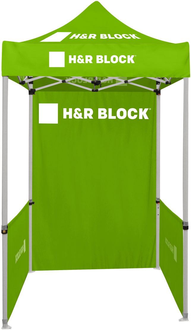 5ft X 5ft Pop Up Tent Canopy Complete Set Green - H&r Block (1280x1280), Png Download