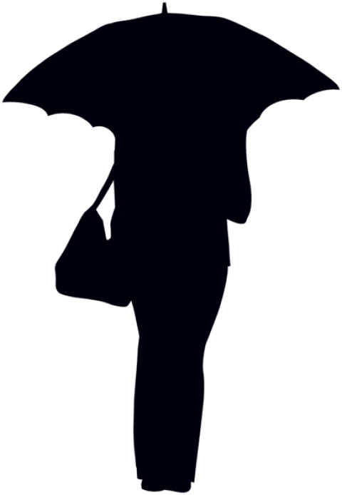 Free Png Woman With Umbrella Silhouette Png Png - Umbrella (480x694), Png Download