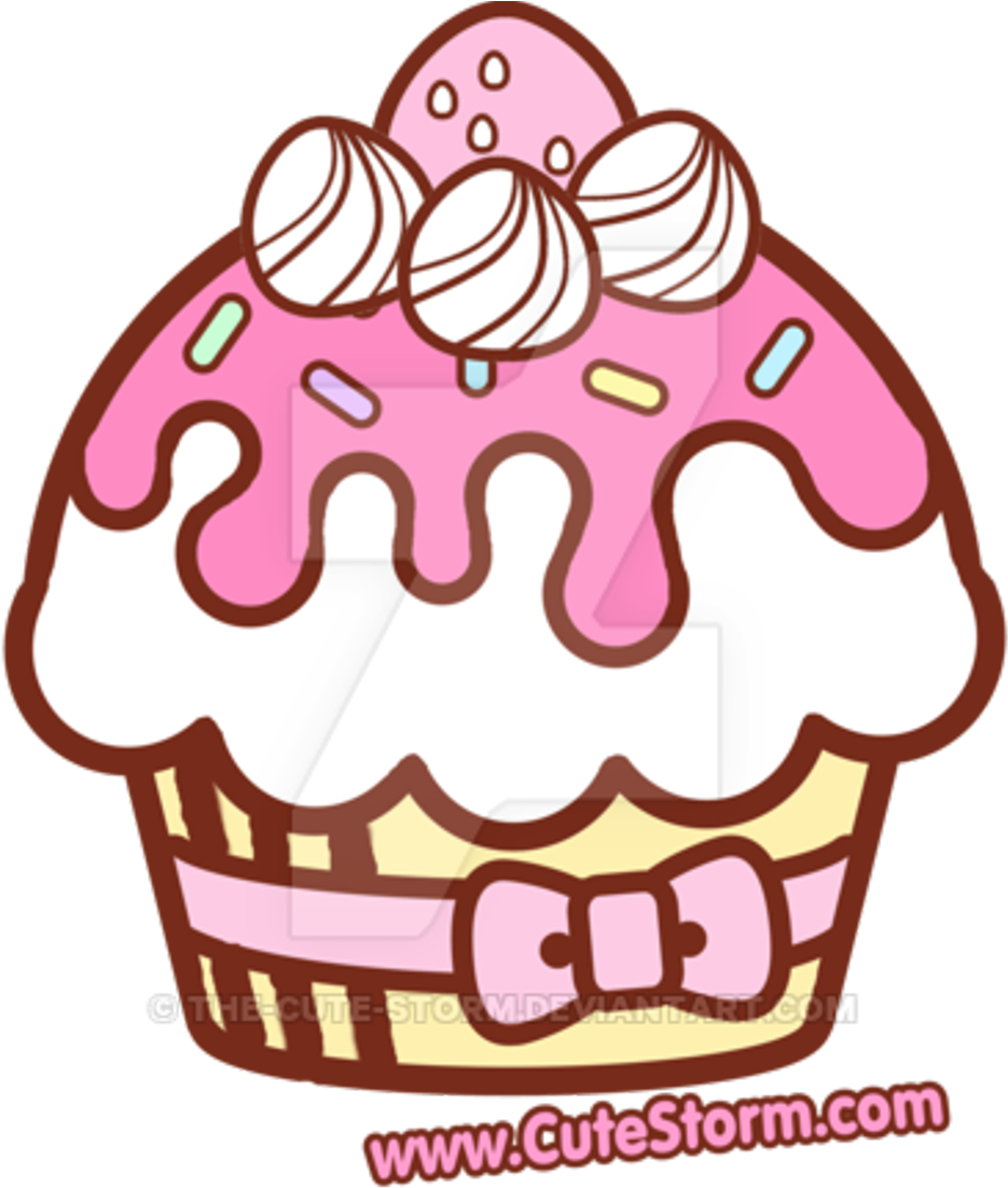 Cupcake Sticker - Cupcake Hello Kitty Em Png (1024x1103), Png Download