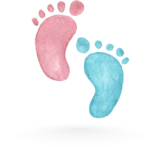 Babies - Baby Footprints Transparent Background (674x506), Png Download
