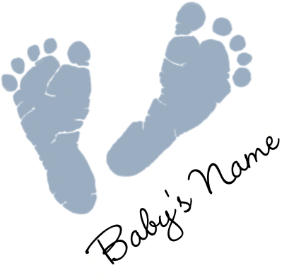 Baby Blue Footprints Baby Blanket - Blanket (700x700), Png Download