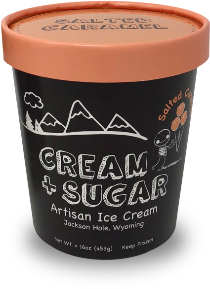 Salted Caramel Ice Cream Pint - Marshmallow Creme (604x721), Png Download