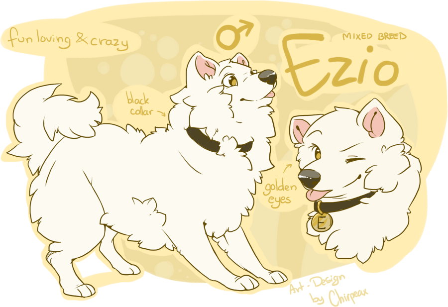 Ezio By Chirpeax - Cartoon (900x617), Png Download