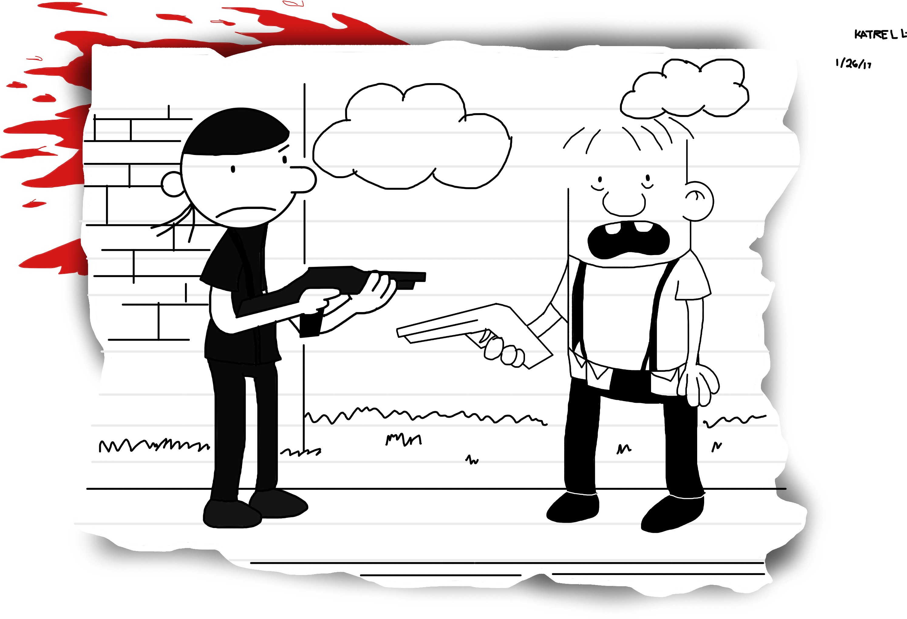 Svg Diary Drawing - Diary Of A Wimpy Kid Old School (3200x2200), Png Download