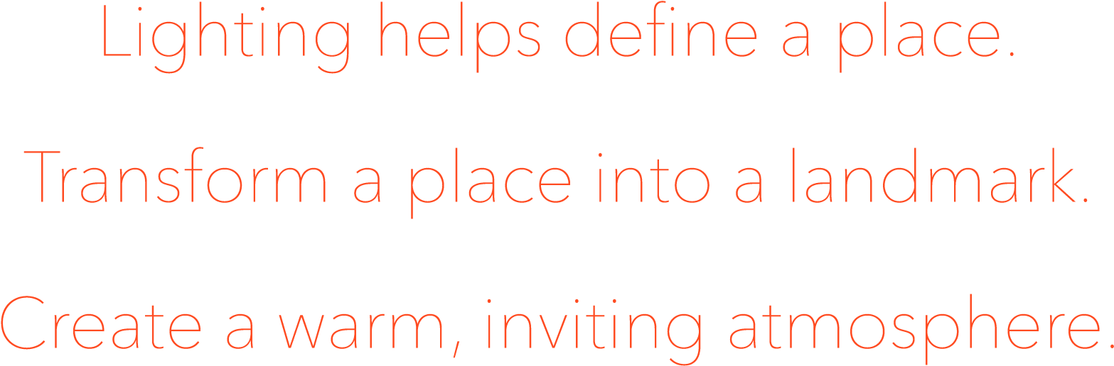 Lighting Helps Define A Place - Carmine (1728x538), Png Download
