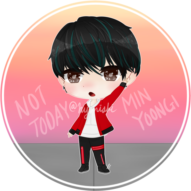 Drawing Bts For Free Download On - Suga Bts Fanart Not Today (800x800), Png Download