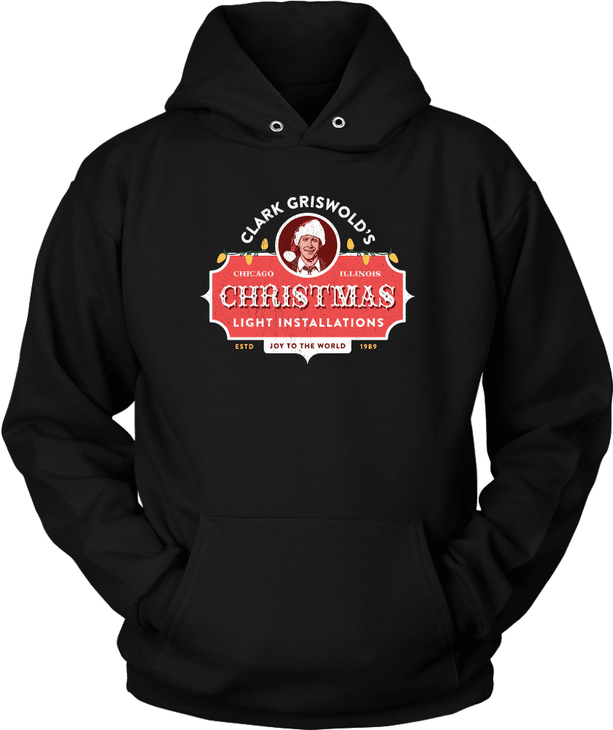Clark Griswold's Christmas Light Installations Hoodie - Funny Hoodie Designs (1024x1024), Png Download