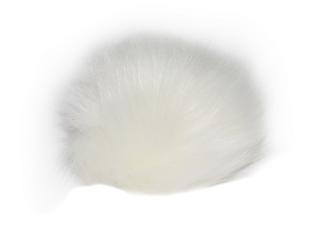 White Faux Fur Pom Pom - Snow (1000x600), Png Download