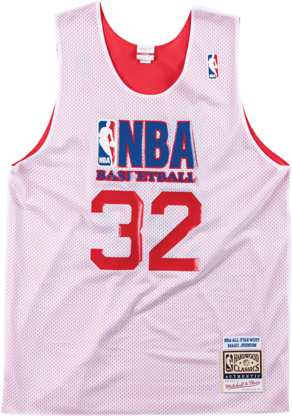 Mitchell & Ness "magic Johnson" All Star Reversible - Vest (1024x922), Png Download