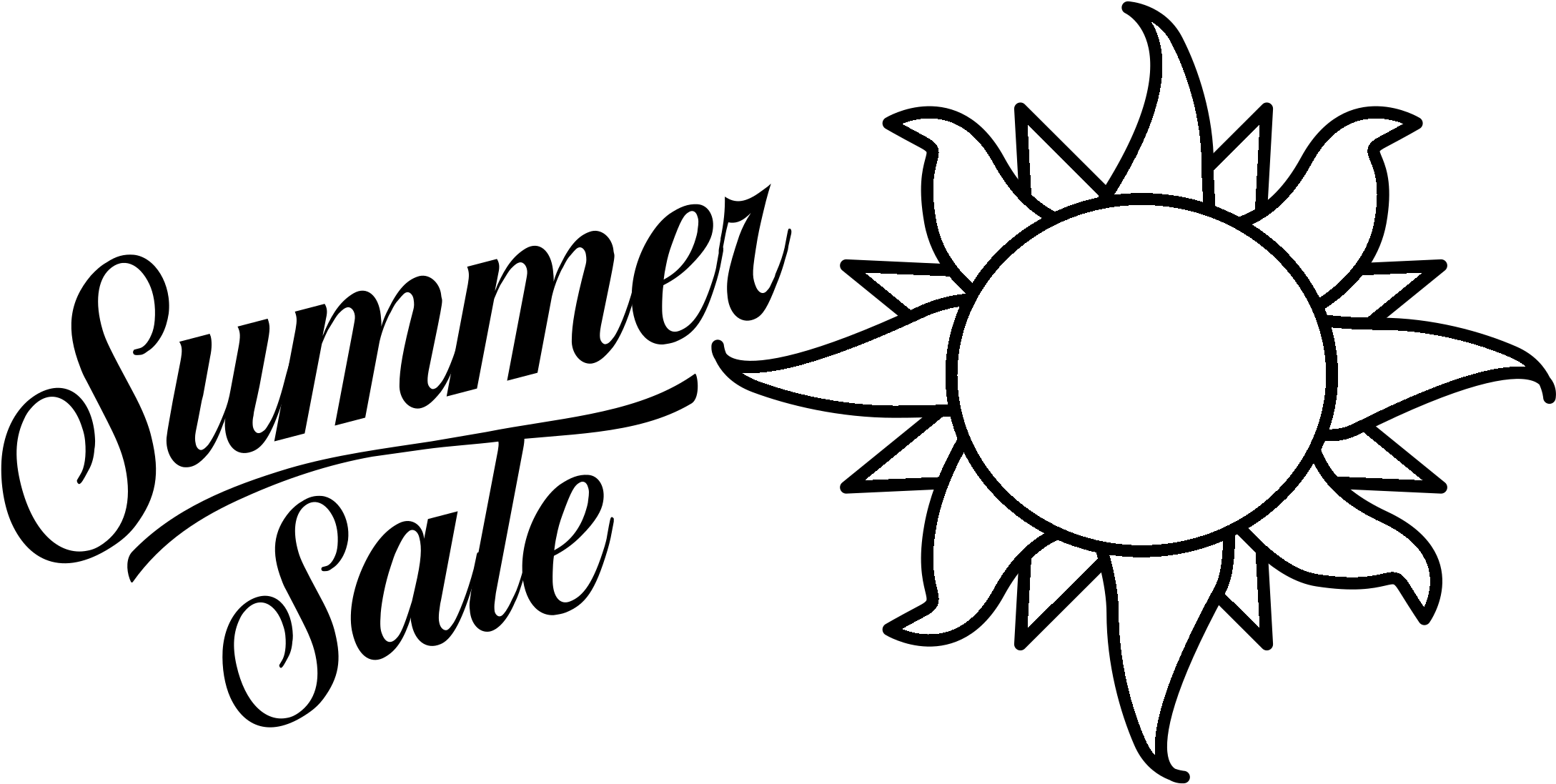 Microsoft Summer Sale Logo Black And White - Summer Sale (2400x2400), Png Download