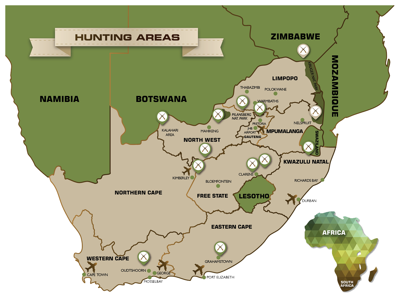 2016 Somerby Hunting Safaris Map Tran Background 2 (1282x957), Png Download