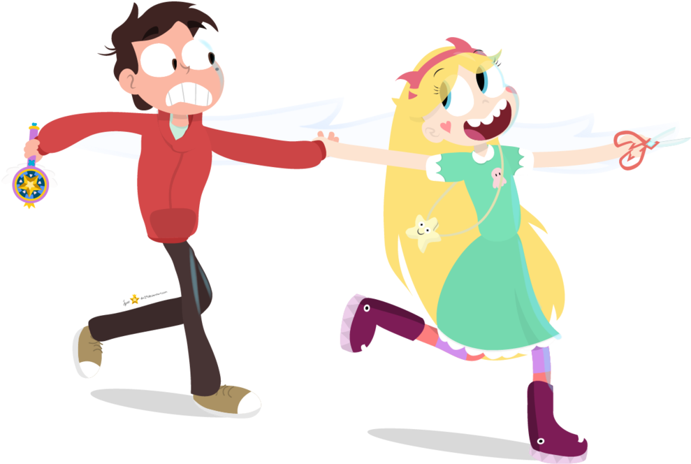 Star And The Safe Kid In Running Ⓒ - Svtfoe Running With Scissors Episode (1024x709), Png Download