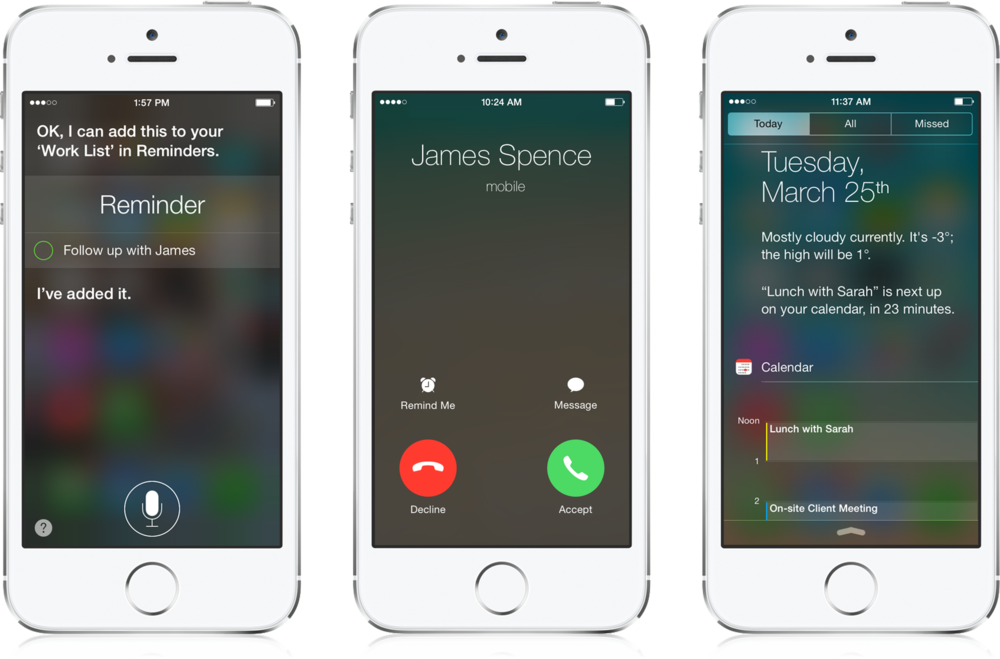 Daylite Ios Integration - Siri Phone (1000x659), Png Download