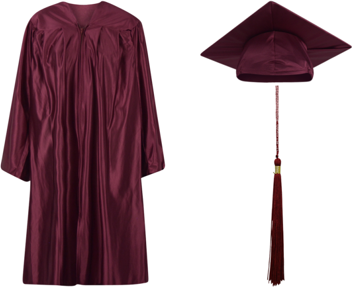 Maroon - Graduation Gown Png (800x800), Png Download