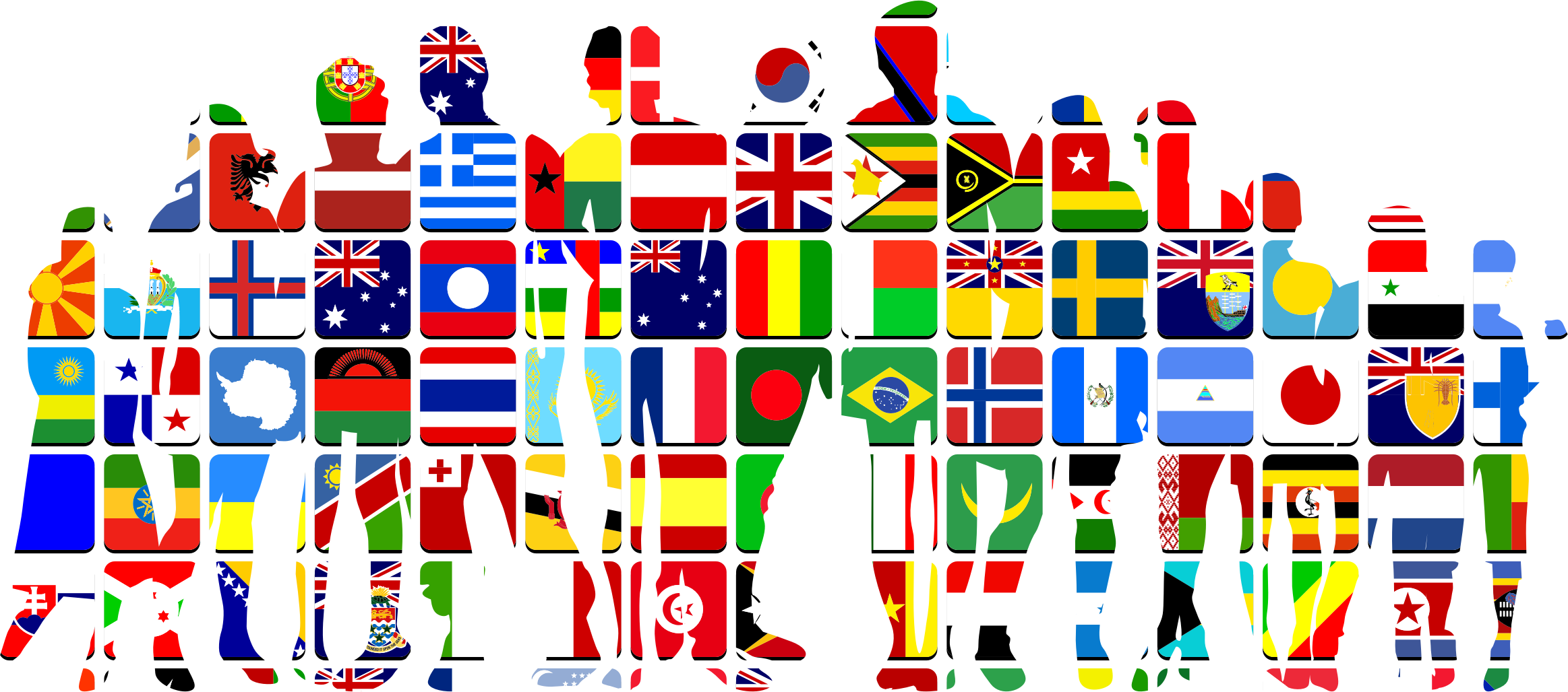 This Free Icons Png Design Of International Human Family (2326x1028), Png Download