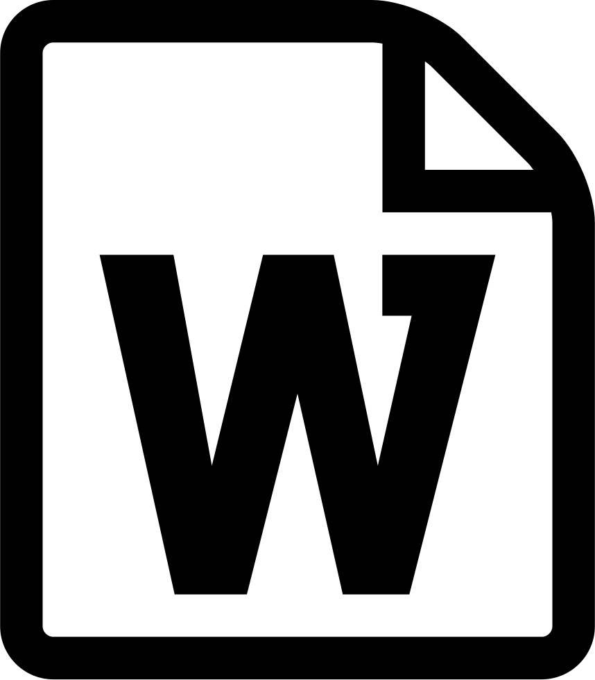 Png File - Dibujo Del Icono De Word (858x981), Png Download