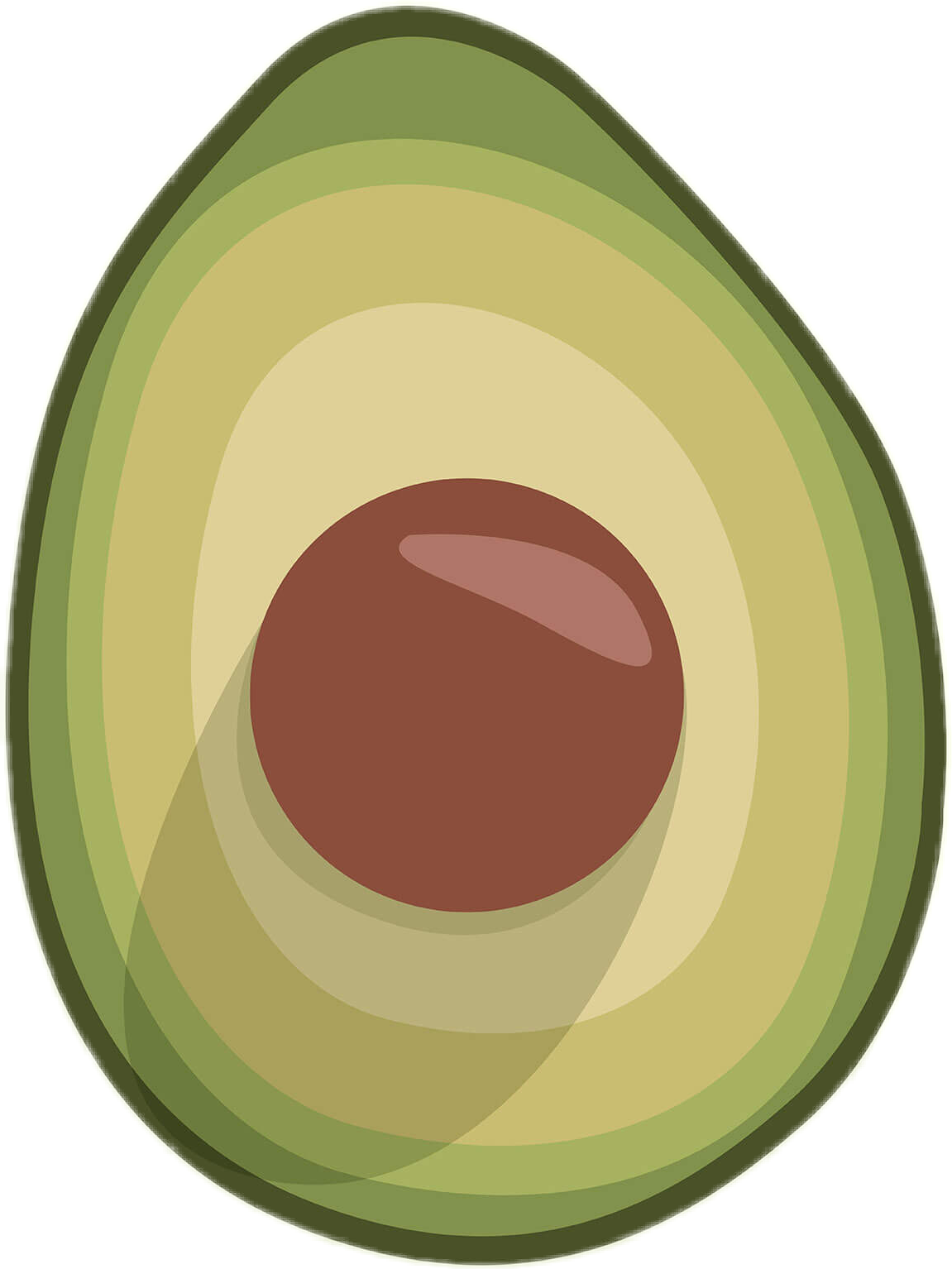 Avocado Avokado Tumblr Fruits Sticker Elf Png Avacado - Circle (1151x1534), Png Download