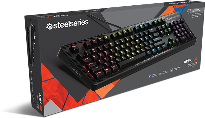 Zoom - Steelseries Keyboard Apex 150 (1050x600), Png Download