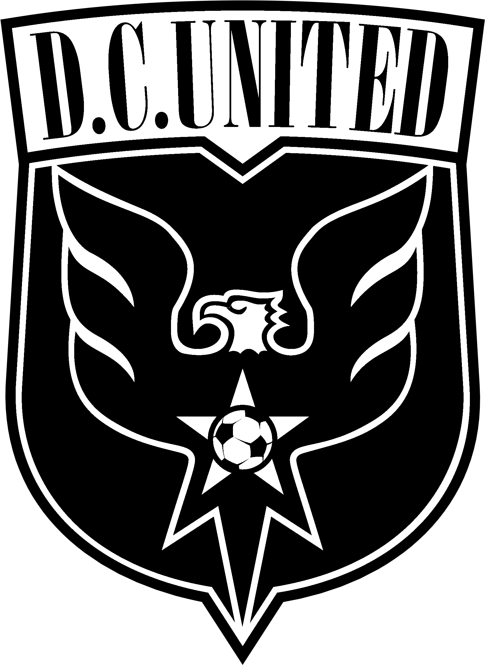 Dc United Logo Black And Ahite - Dc United Fc Logo (2400x2400), Png Download
