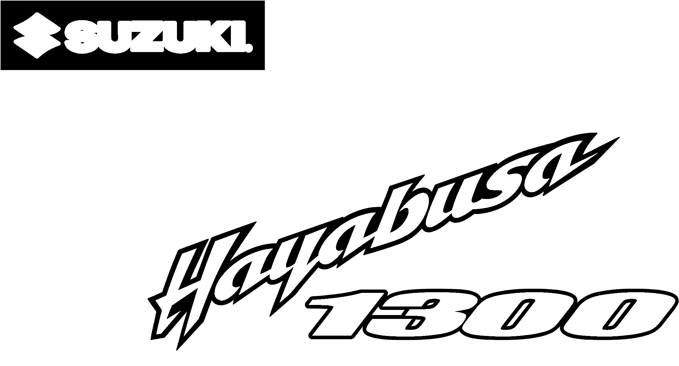 Suzuki Hayabusa 1300 Logo Black And White - Suzuki Hayabusa (2400x2400), Png Download