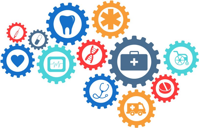 Healthcare-gears - Technology Mechanism Concept (1000x1000), Png Download