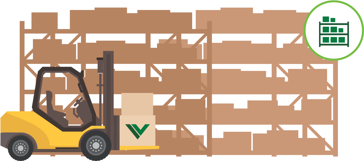 Warehouse Clipart Logistics Warehouse - Warehouse Logistic Png (1600x750), Png Download