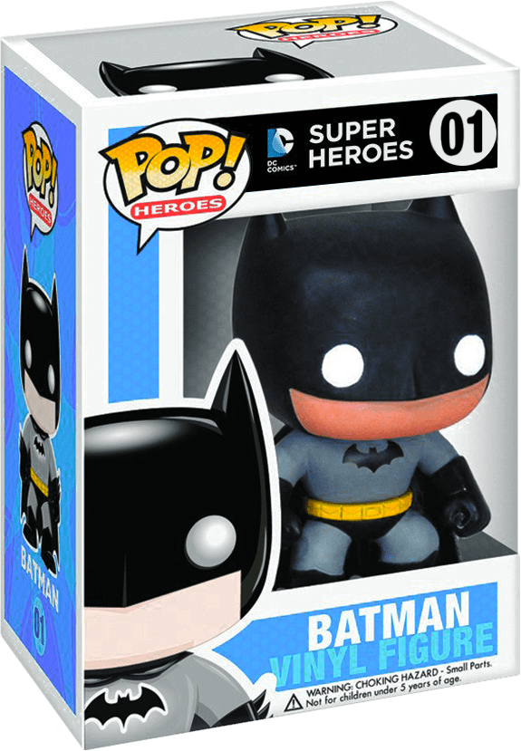 Funko Pop Dc Super Heroes Batman - Batman Pop Figure (575x829), Png Download