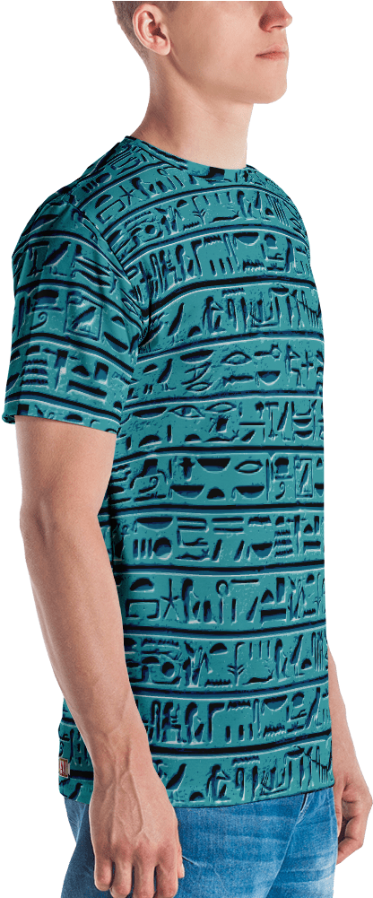 Egyptian Faience Hieroglyphics - T-shirt (1000x1000), Png Download