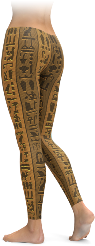 Hieroglyphics Leggings - Leggings (740x896), Png Download