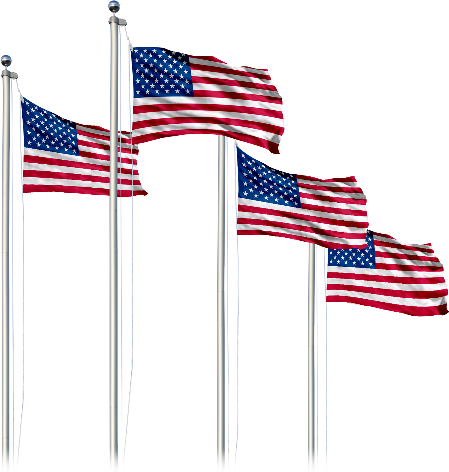 Usa Flag W/ Optional Flagpole - Png Usa Banner (1829x1600), Png Download