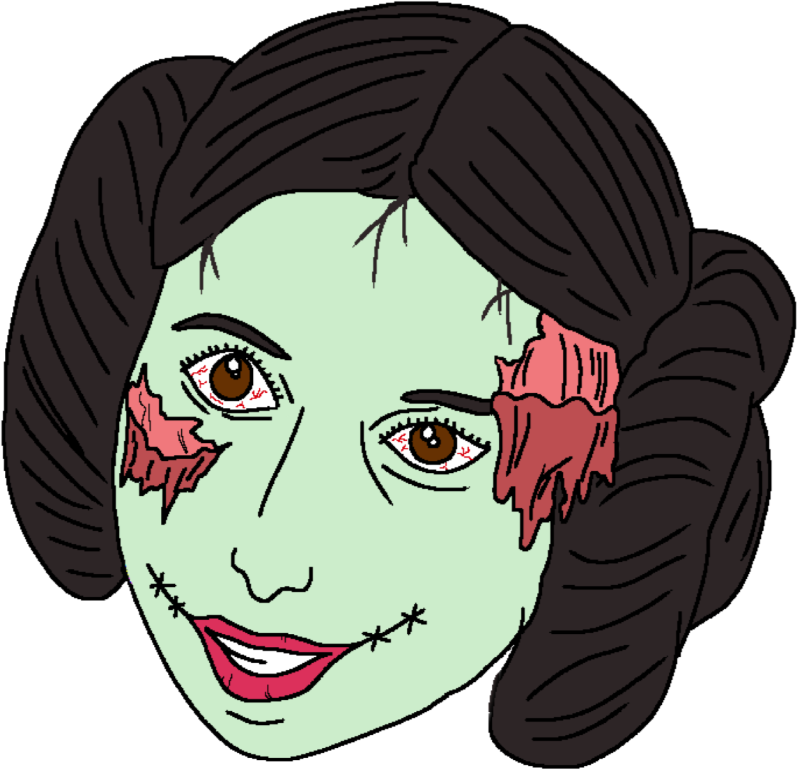 Leia - Cartoon (1224x1584), Png Download