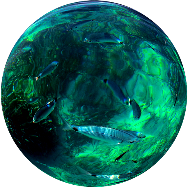 Framed Art For Your Wall Bluish Ball Holiday Summer - Crystal (960x640), Png Download