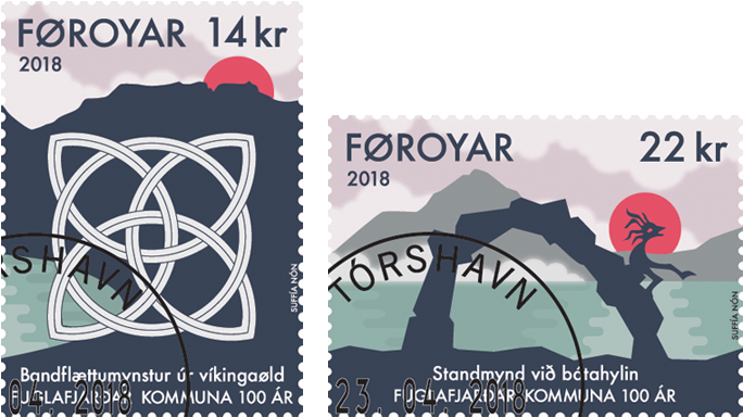 Fuglafjørður Municipality 100 Years - Postage Stamp (722x535), Png Download
